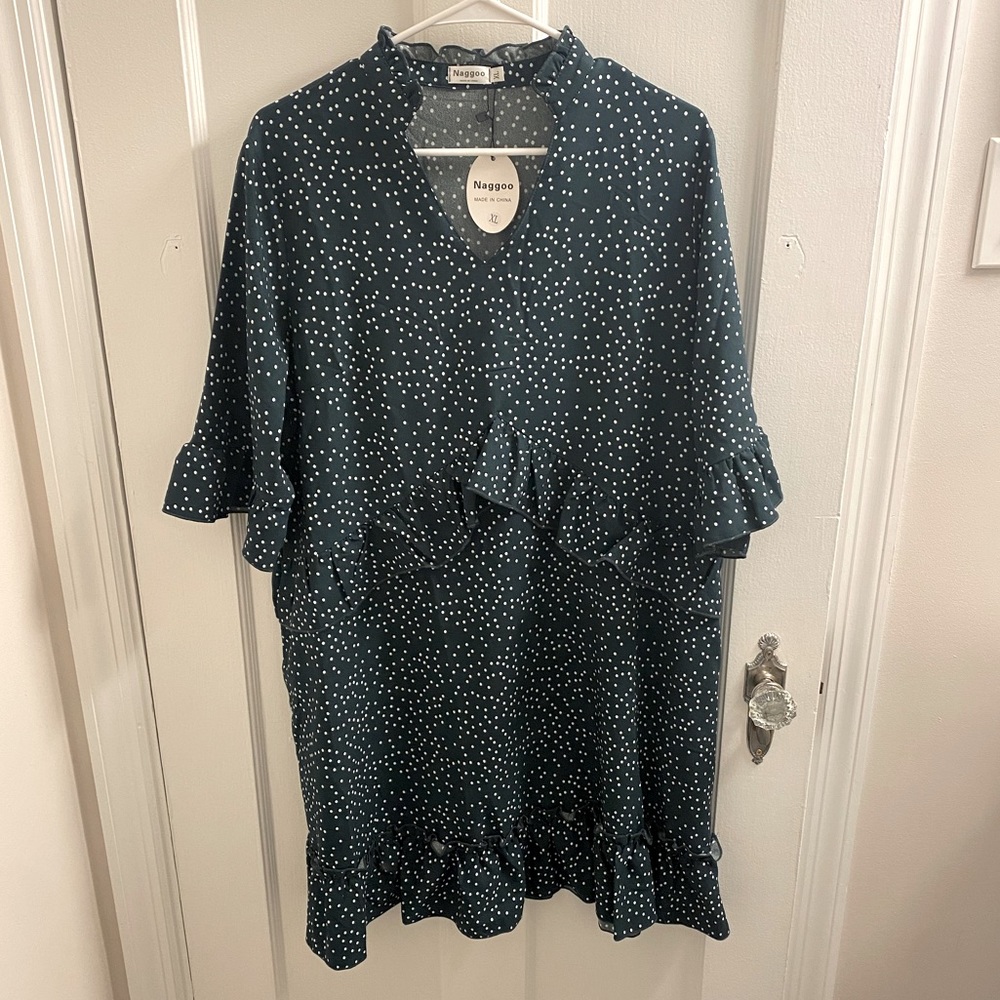 Forest Green mid length dress